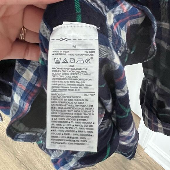 Gap x Pendleton | Plaid Shirt Midi Dress Long Sleeve Collared Flannel | Sz M - Picture 6 of 8